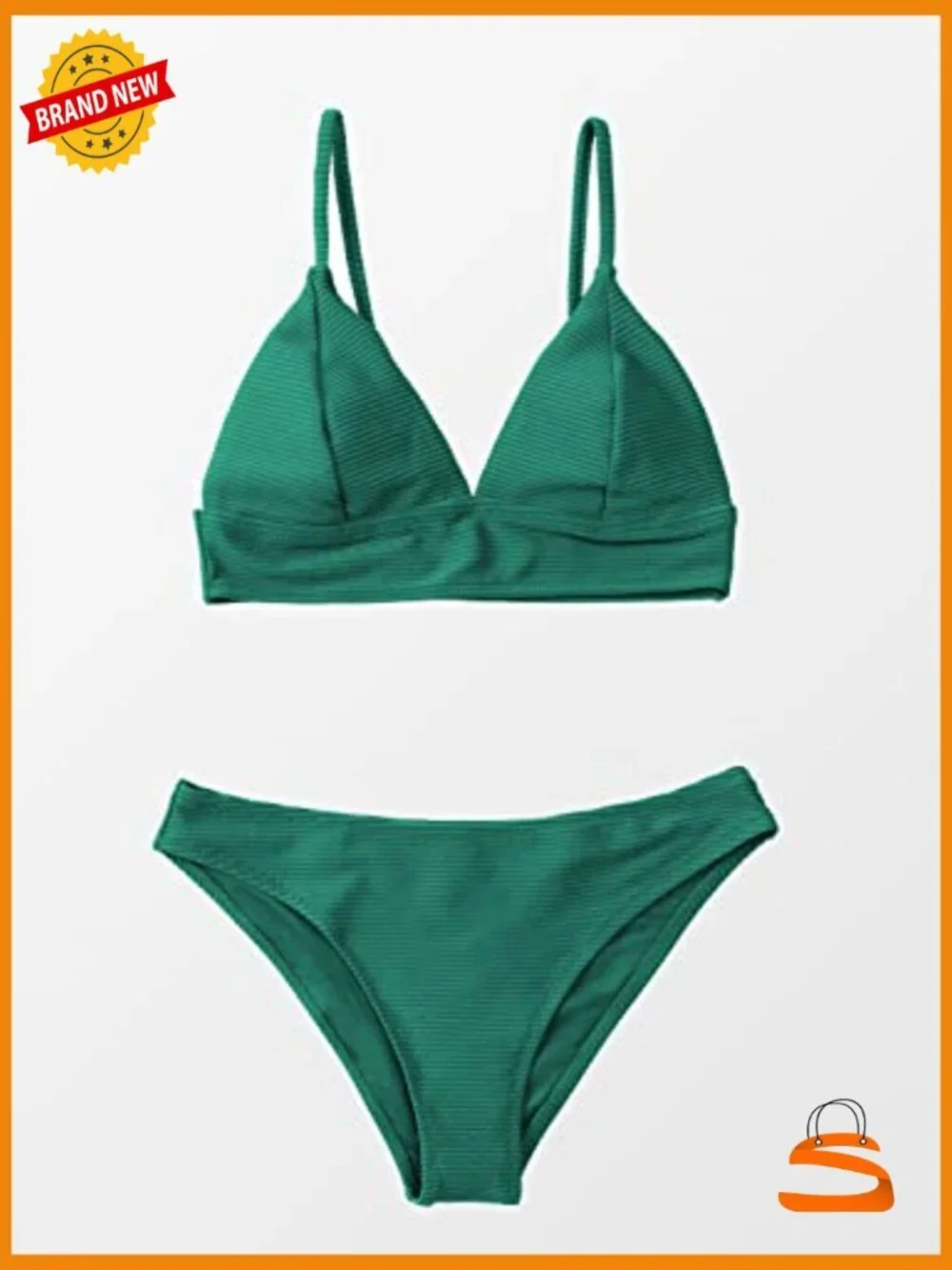 Sexy Triangle Bikini Set - Removable Pads - Adjustable Straps - Medium Stretch
